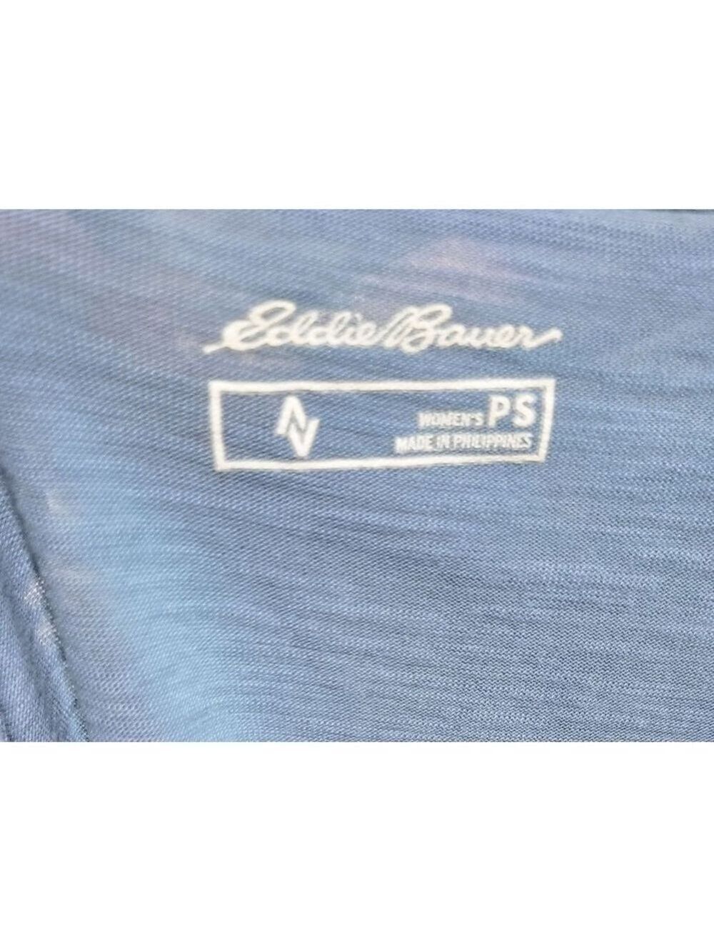 Eddie Bauer Blue Three Quarter Sleeve Top Women's Small Petite - Picture 7 of 8